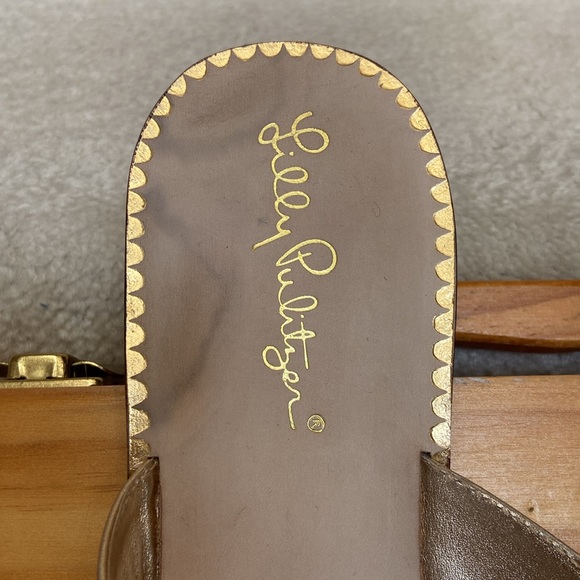 lilly pulitzer leather thong sandals / flip flops - Picture 7 of 12
